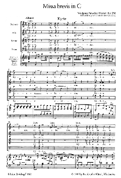 Missa brevis in C-Dur KV 258 (W.A. Mozart) 