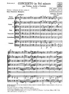 Concerto G-Moll F 1/81 T 175 RV 333 (Antonio Vivaldi) 
