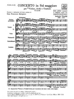 Concerto G-Dur F 1/96 T 202 RV 311 (Antonio Vivaldi) 