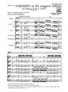 Concerto per Fagotto, Archi e B.c.: In Sol RV 493 (Antonio Vivaldi) 