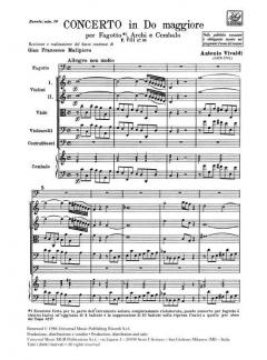 Concerto per Fagotto, Archi e B.c.: In Do RV 470 (Antonio Vivaldi) 