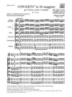 Concerto C-Dur F 1/140 An Pisendel T 322 RV 172 (Antonio Vivaldi) 