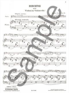 Berceuse Op. 16 von Gabriel Fauré 