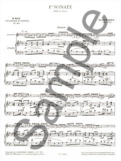 Sonate No. 1 (Flute Trav.) von Georg Friedrich Händel 