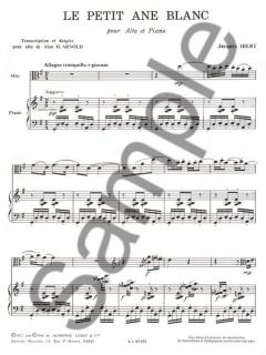 Histoires no. 2 le Petit Ane Blanc Alto et Piano von Jacques Ibert 