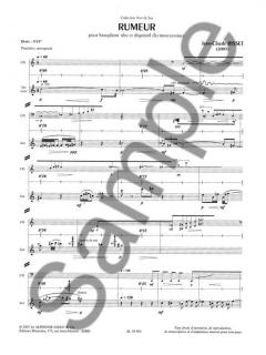 Rumeur pour Saxophone Alto et Dispositif Electroacoustique von Jean-Claude Risset 