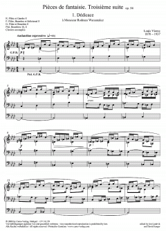 Troisième Suite op. 54 von Louis Vierne 