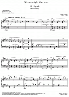 Pièces en style libre II op. 31/2 von Louis Vierne 