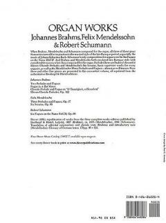 Brahms, Mendelssohn and Schumann Organ Works 