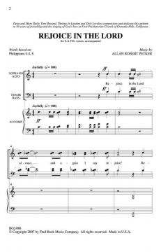 Rejoice In The Lord (Allan Petker) 