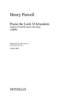 Sacred Music Part 3: Seven Anthems von Henry Purcell 