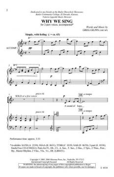 Why We Sing von Greg Gilpin (Download) 