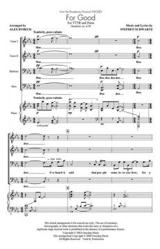 For Good From The Broadway Musical Wicked von Stephen L. Schwartz (Download) 