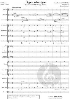 Lippen schweigen For Orchestra von Franz Lehár (Download) 