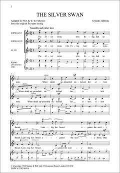 The Silver Swan (Orlando Gibbons) 