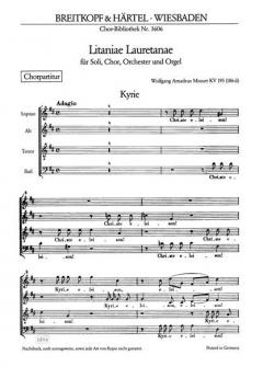Litaniae Lauretanae KV 195 (186d) von Wolfgang Amadeus Mozart 