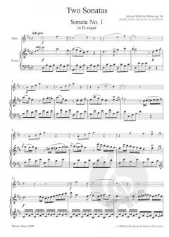 2 Sonaten op. 18 von Johann Wilhelm Wilms für Flöte und Klavier im Alle Noten Shop kaufen