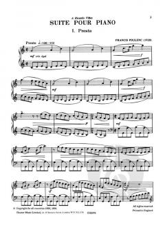 Suite for Piano von Francis Poulenc 