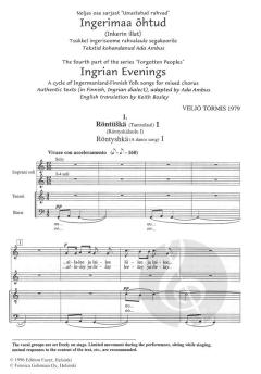Forgotten Peoples Nr. 4 Ingrian Evenings (Veljo Tormis) 