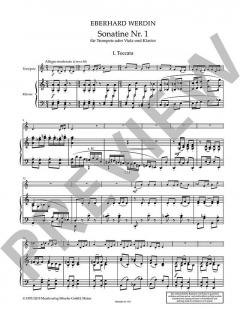 Sonatine Nr. 1 op. 75 von Eberhard Werdin für Trompete (Viola) und Klavier im Alle Noten Shop kaufen