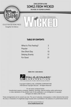 Let's All Sing Songs From Wicked 