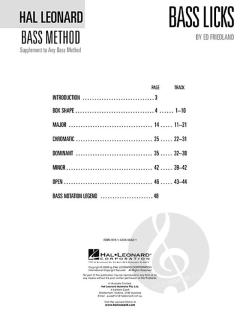 Hal Leonard Bass Method: Bass Licks (Ed Friedland) 