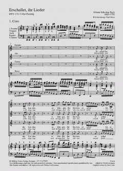 Erschallet, ihr Lieder von Johann Sebastian Bach (Download) 