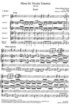 Missa Sancti Nicolai Tolentini MH 109 von Michael Haydn (Download) 