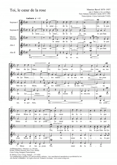 Toi, le coeur de la rose von Maurice Ravel (Download) 