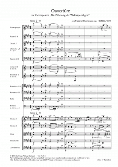 Ouvertüre zu Shakespeares Die Zähmung der Widerspenstigen op. 18 von Joseph Gabriel Rheinberger 