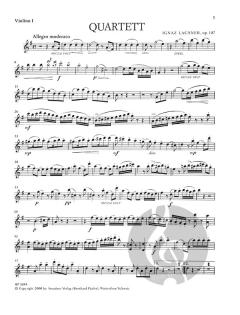 Quartett in G-dur op. 107 von Ignaz Lachner für 4 Violinen im Alle Noten Shop kaufen