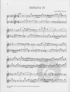6 Sonaten für zwei Altblockflöten ohne Bass Band 2 (Georg Philipp Telemann) 