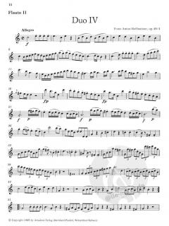 6 Duos für zwei Flöten op. 49 von Franz Anton Hoffmeister im Alle Noten Shop kaufen