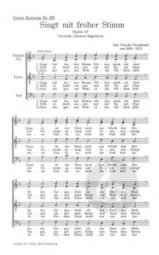 Singt mit froher Stimm (Claude Goudimel) 