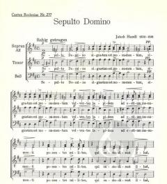 Sepulto Domino (Jacob Handl) 