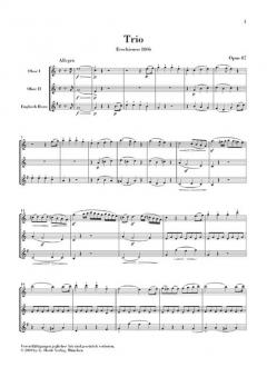 Trio C-dur op. 87 / Variationen C-dur WoO 28 von Ludwig van Beethoven für 2 Oboen und Englisch Horn (Stimmensatz) im Alle Noten Shop kaufen