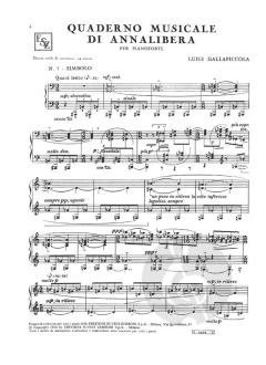 Quaderno Musicale di Annalibera von Luigi Dallapiccola 