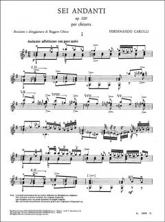 Sei Andanti op. 320 von Ferdinando Carulli 