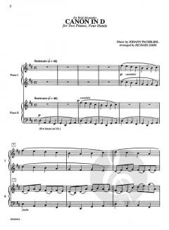 Canon in D for Two Pianos Four Hands von Johann Pachelbel 