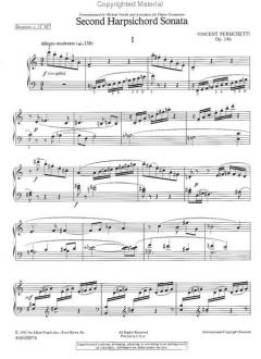 Second Harpsichord Sonata For Harpsichord Op.146 (Vincent Persichetti) 