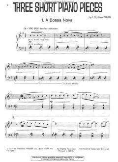 Three Short Piano Pieces von Lou Hayward 