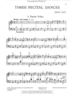 Three Recital Dances von Denes Agay 