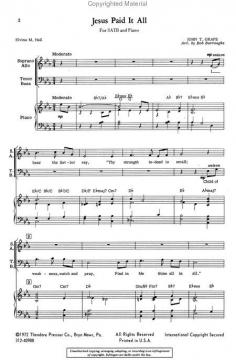 Jesus Paid It All (John T. Grape) 