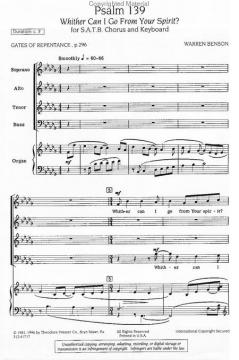 Psalm 139: Whither Can I Go From Your Spirit? (Warren Benson) 