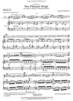 Two Pleasant Songs von Peter Schickele 