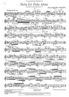 Suite for Flute Alone Op. 8 von Wallingford Riegger 