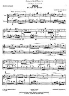 Duo For Oboe And Bassoon von George Rochberg für Holzbläser Duo im Alle Noten Shop kaufen