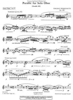 Parable III op. 109 von Vincent Persichetti für Oboe solo im Alle Noten Shop kaufen