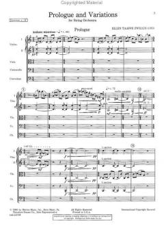 Prologue & Variations von Ellen Taaffe Zwilich 