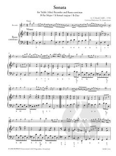 Sonate für Altblockflöte und Basso continuo In B-Dur (Georg Friedrich Händel) 